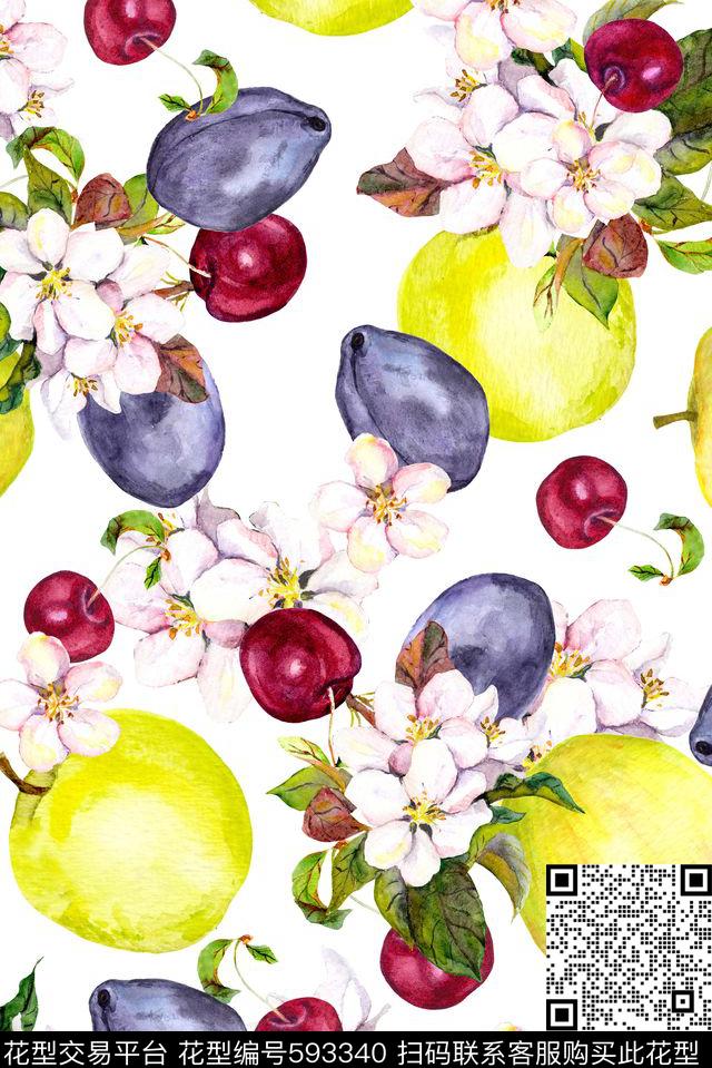 花朵小碎花花卉数码印花花型下载（图片编号: 593340） - 瓦栏（Walan）