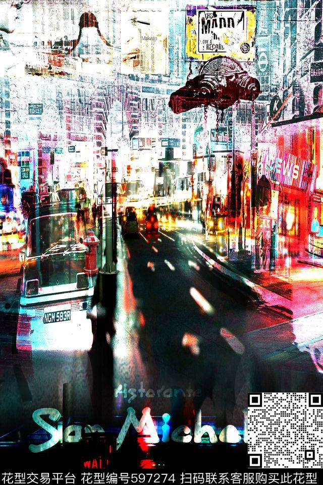炫彩数码印花花型下载（图片编号: 597274） - 瓦栏（Walan）
