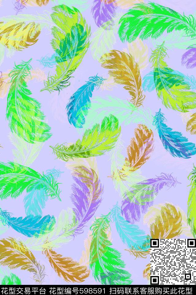花卉时尚温馨田园风数码印花花型下载（图片编号: 598591） - 瓦栏（Walan）