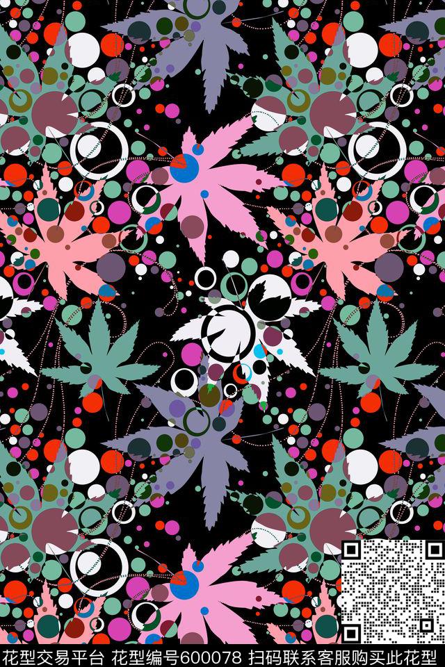 抽象创意潮流时尚时尚传统印花花型下载（图片编号: 600078） - 瓦栏（Walan）