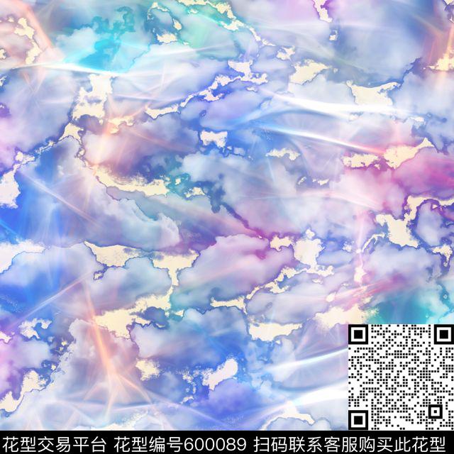 纹理云朵彩色肌理数码印花花型下载（图片编号: 600089） - 瓦栏（Walan）