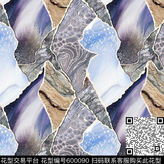 纹理大理石数码印花花型下载（图片编号: 600090） - 瓦栏（Walan）