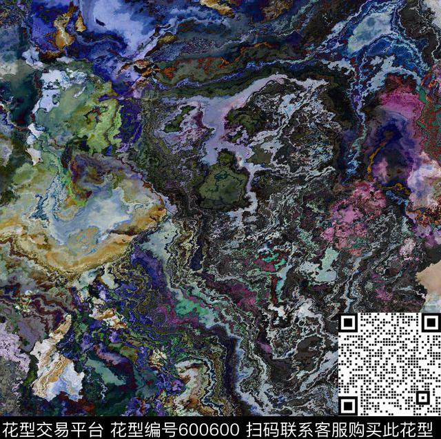 纹理大理石运动装数码印花花型下载（图片编号: 600600） - 瓦栏（Walan）