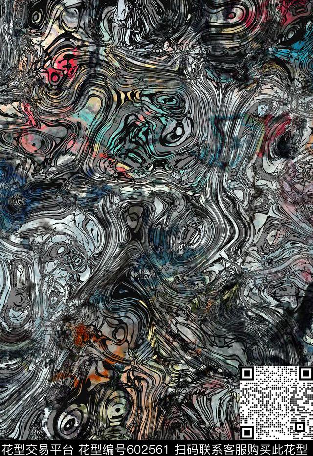 纹理大理石男装数码印花花型下载（图片编号: 602561） - 瓦栏（Walan）