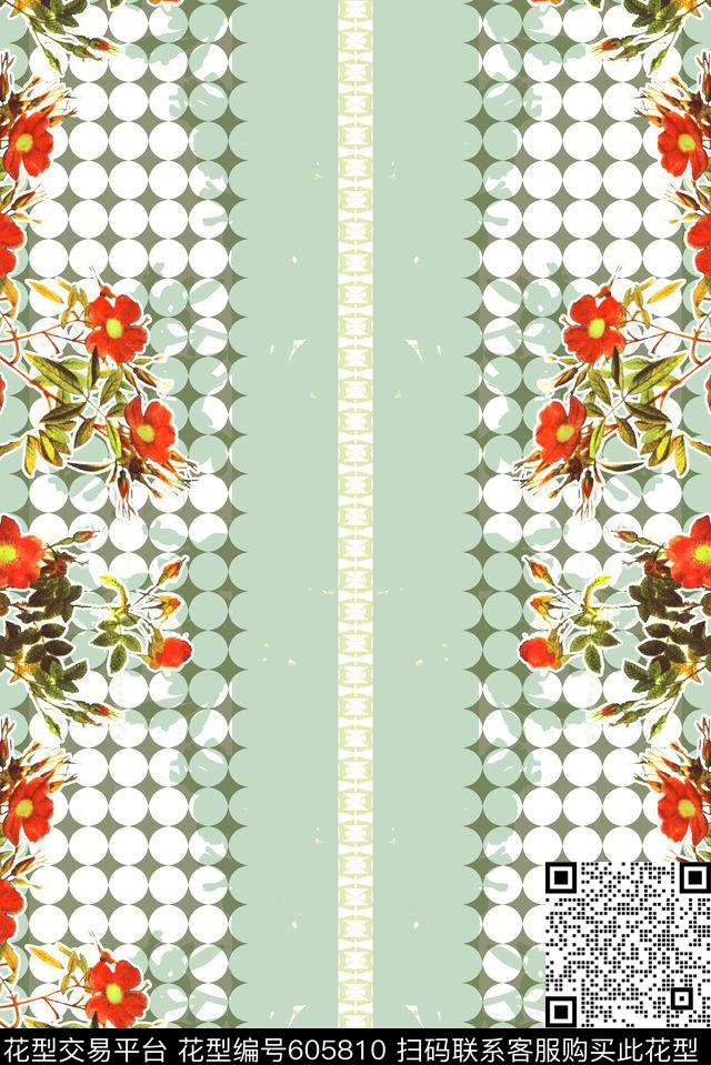 花卉数码印花花型下载（图片编号: 605810） - 瓦栏（Walan）