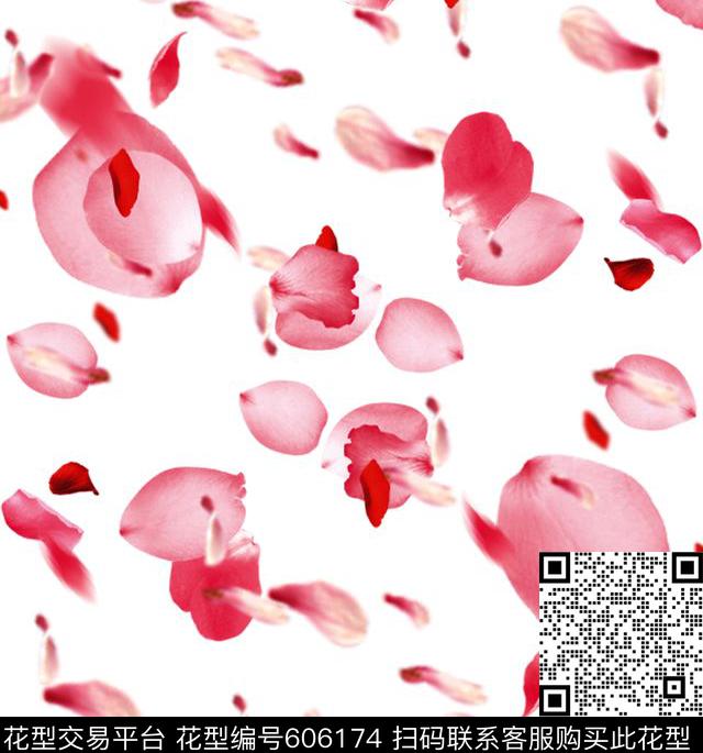 浪漫模糊渐变数码印花花型下载（图片编号: 606174） - 瓦栏（Walan）