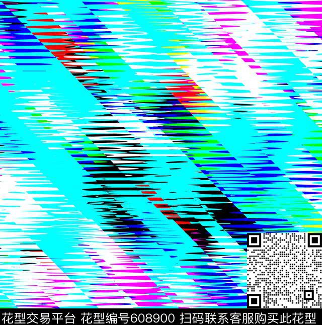 几何男装条纹数码印花花型下载（图片编号: 608900） - 瓦栏（Walan）