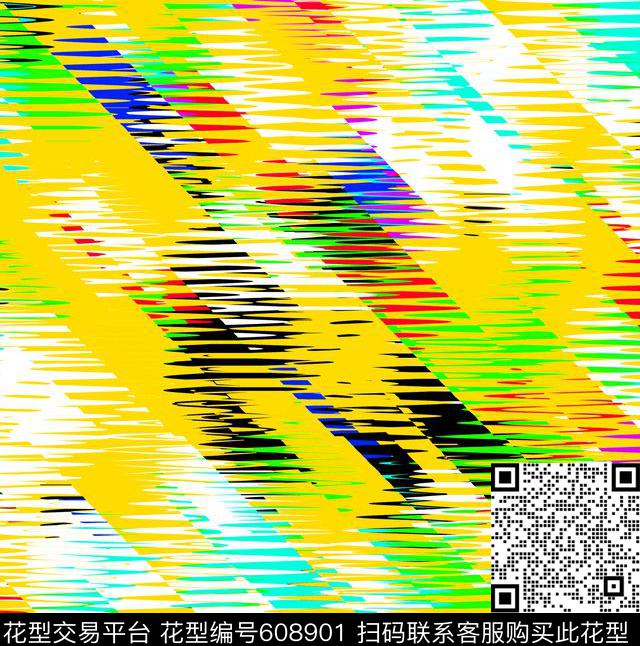 几何男装条纹数码印花花型下载（图片编号: 608901） - 瓦栏（Walan）