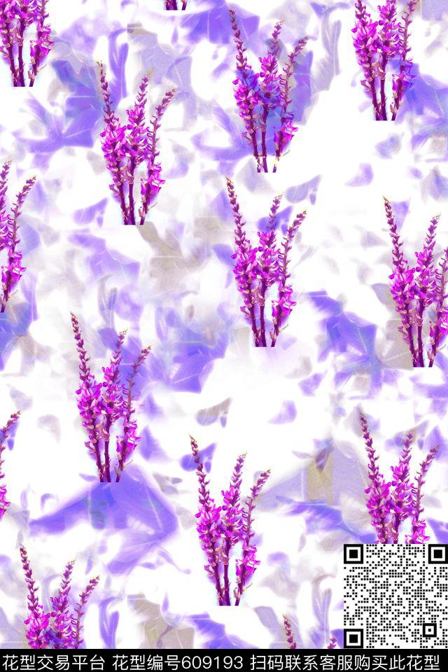 花卉组合热带花卉衬衣数码印花花型下载（图片编号: 609193） - 瓦栏（Walan）