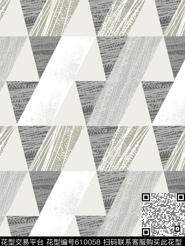 AM16O119 var.jpg - 610058 - geometric triangles abstract - 数码印花花型 － 沙发布花型设计 － 瓦栏
