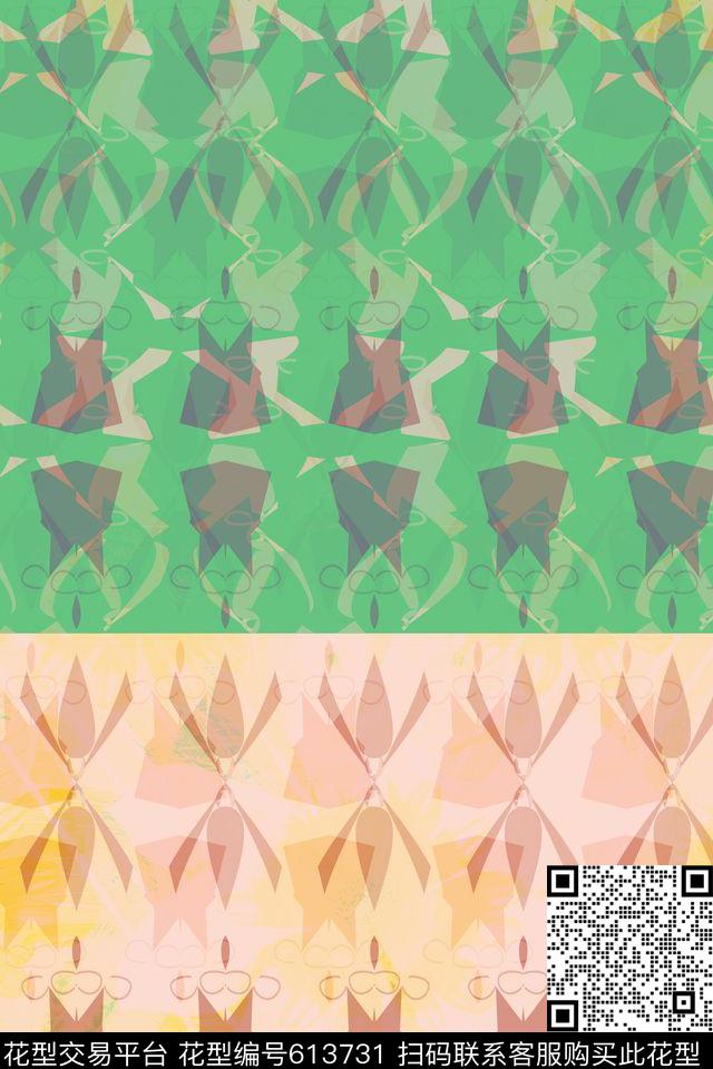 几何不规则几何民族风数码印花花型下载（图片编号: 613731） - 瓦栏（Walan）
