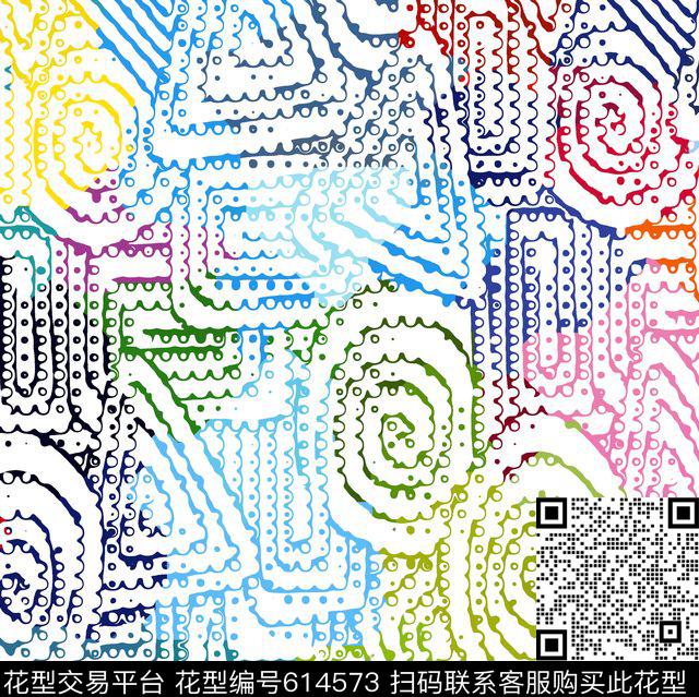 女装时尚三角形传统印花花型下载（图片编号: 614573） - 瓦栏（Walan）