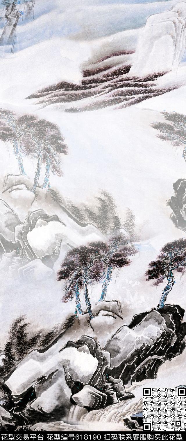 20150423-7.jpg - 618190 - 旗袍 定位 房子 - 数码印花花型 － 女装花型设计 － 瓦栏