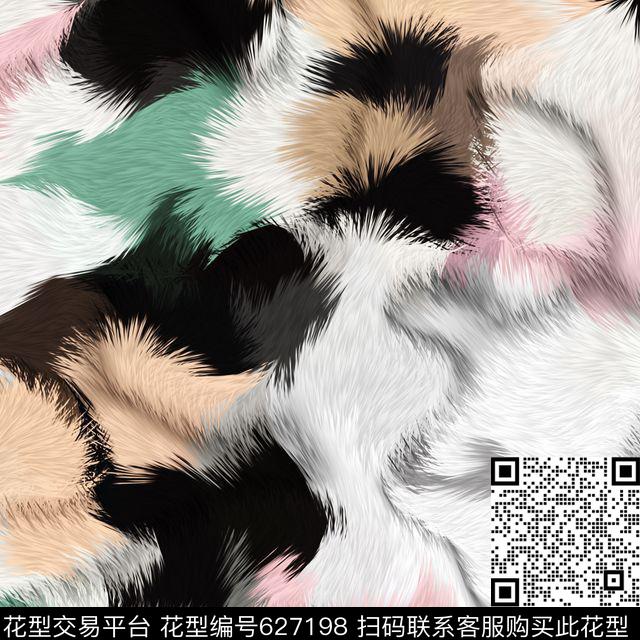 沙发布女装动物纹数码印花花型下载（图片编号: 627198） - 瓦栏（Walan）
