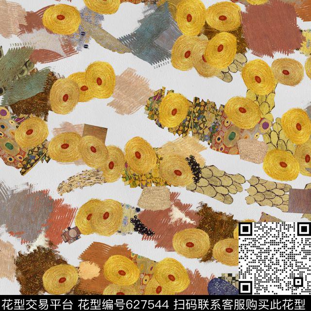 元素组合.jpg - 627544 - 复古 纹理 动物纹 - 数码印花花型 － 沙发布花型设计 － 瓦栏
