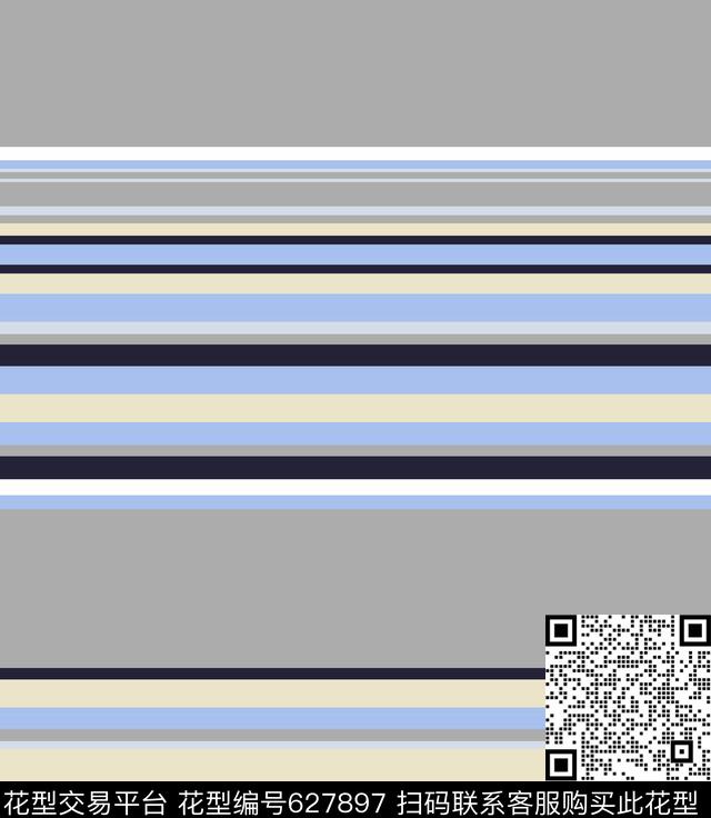 原创设计条纹海军风格传统印花花型下载（图片编号: 627897） - 瓦栏（Walan）