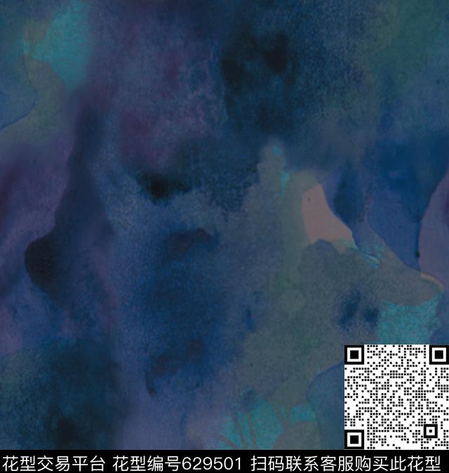 水彩迷彩绚丽数码印花花型下载（图片编号: 629501） - 瓦栏（Walan）