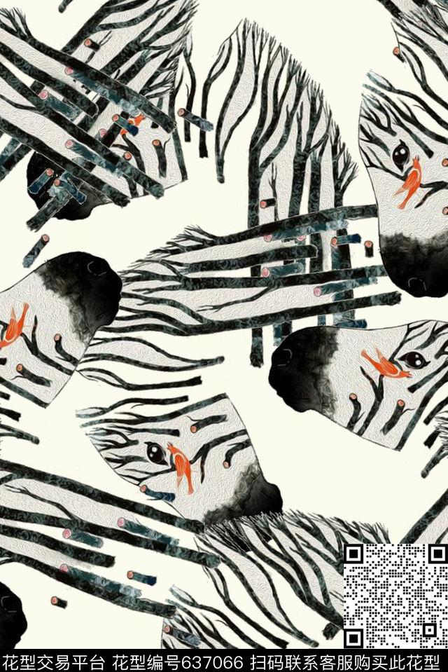 可爱油画卡通数码印花花型下载（图片编号: 637066） - 瓦栏（Walan）