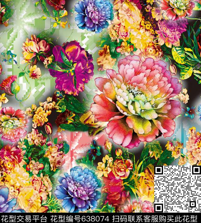 XH20160524-01.jpg - 638074 - 花卉 兰花 原创 - 数码印花花型 － 女装花型设计 － 瓦栏