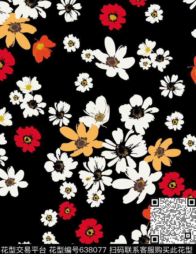 0016.jpg - 638077 - 花朵 花卉 - 传统印花花型 － 女装花型设计 － 瓦栏
