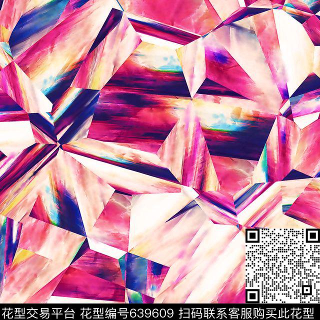几何运动装女装数码印花花型下载（图片编号: 639609） - 瓦栏（Walan）