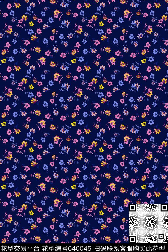 手绘矢量小花 菊花（9色）.jpg - 640045 - 小碎花 花朵 花卉 - 传统印花花型 － 其他花型设计 － 瓦栏