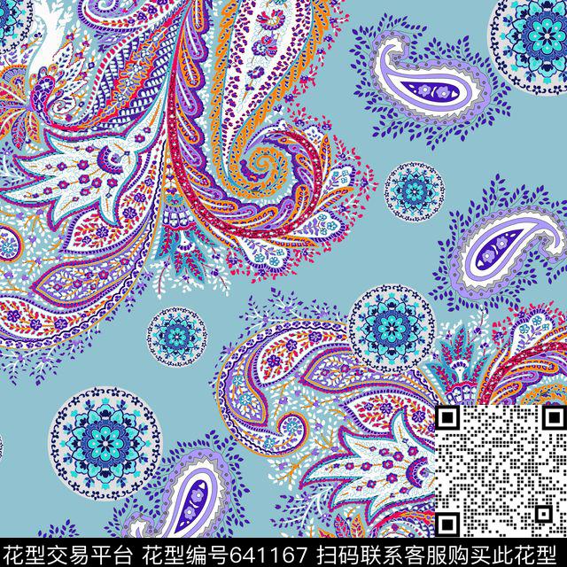 民族风传统印花花型下载（图片编号: 641167） - 瓦栏（Walan）