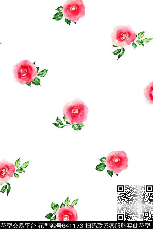 花卉数码印花花型下载（图片编号: 641173） - 瓦栏（Walan）