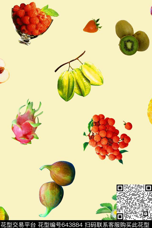 童装女装时尚数码印花花型下载（图片编号: 643884） - 瓦栏（Walan）