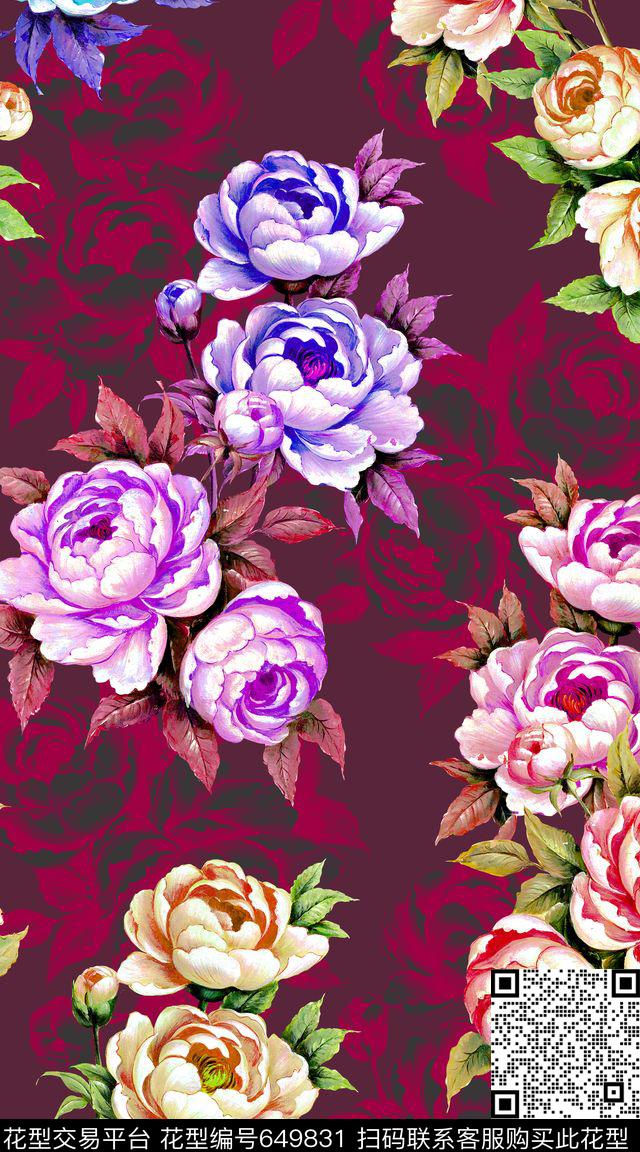 S-155.jpg - 649831 - 创意 大花卉 油画花卉 - 数码印花花型 － 女装花型设计 － 瓦栏
