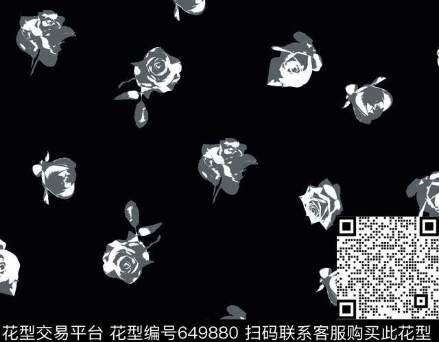 22-2jpg.jpg - 649880 - 玫瑰 小碎花 花卉 - 传统印花花型 － 女装花型设计 － 瓦栏