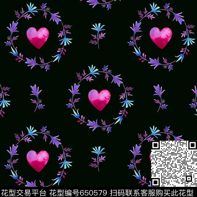 humble heart.jpg - 650579 - 少女 女性化 心形印花 - 数码印花花型 － 箱包花型设计 － 瓦栏