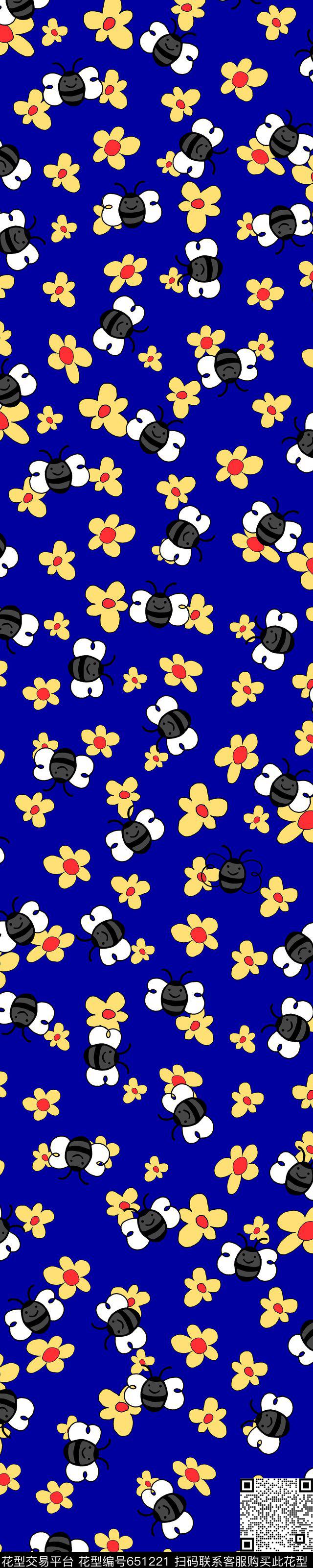 81-5.jpg - 651221 - 卡通小围巾 - 传统印花花型 － 长巾花型设计 － 瓦栏