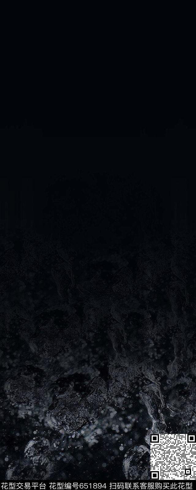 男装抽象水纹数码印花花型下载（图片编号: 651894） - 瓦栏（Walan）