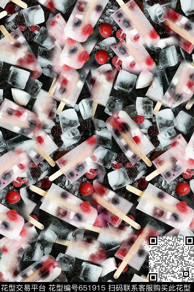 趣味美味美食数码印花花型下载（图片编号: 651915） - 瓦栏（Walan）