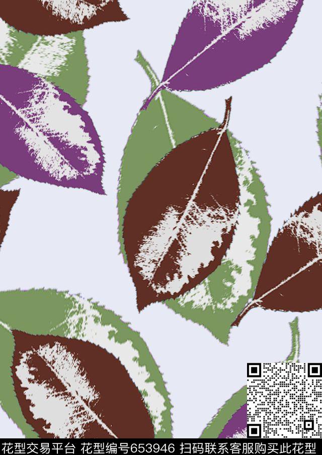 树语.tif - 653946 - 树叶 彩色 肌理 - 数码印花花型 － 其他花型设计 － 瓦栏