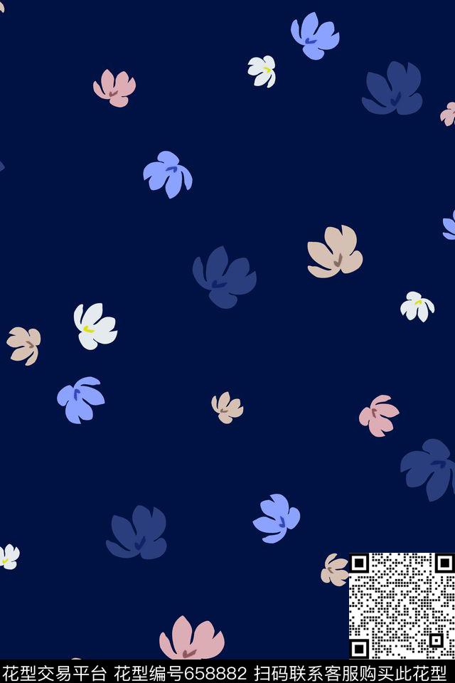 商务休闲小花花朵传统印花花型下载（图片编号: 658882） - 瓦栏（Walan）