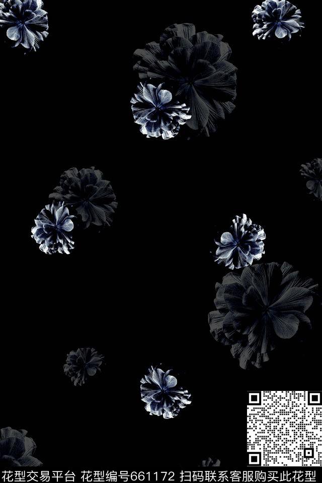 商务休闲男装小花数码印花花型下载（图片编号: 661172） - 瓦栏（Walan）