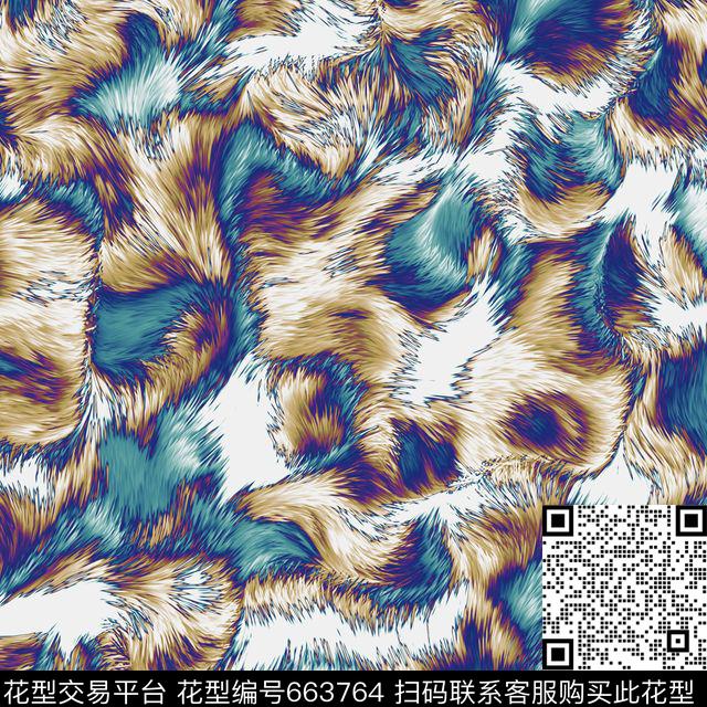秋冬羽绒服肌理数码印花花型下载（图片编号: 663764） - 瓦栏（Walan）