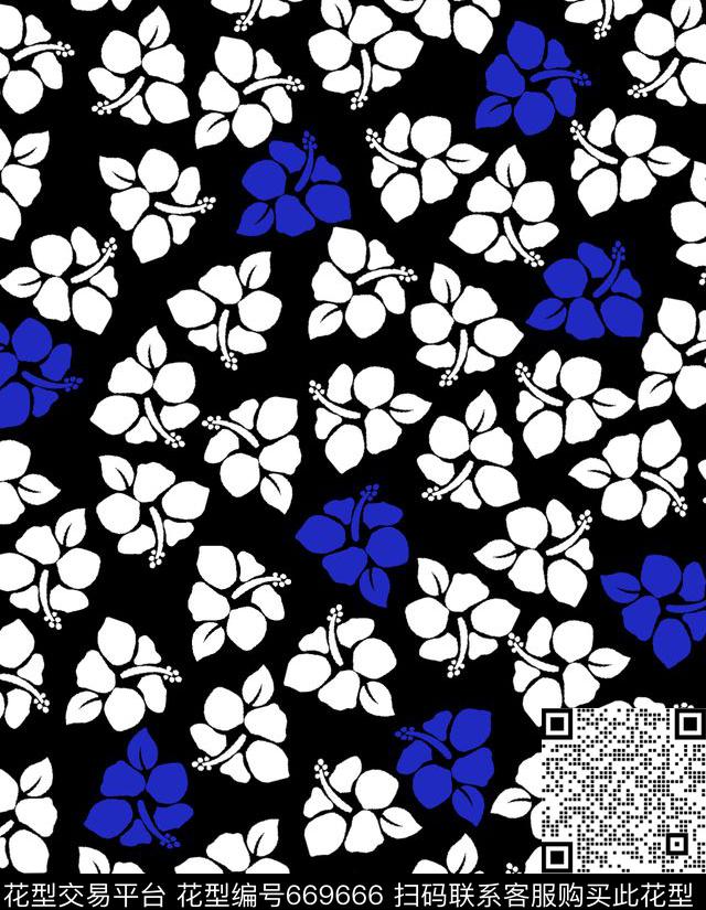 满版小碎花花朵传统印花花型下载（图片编号: 669666） - 瓦栏（Walan）
