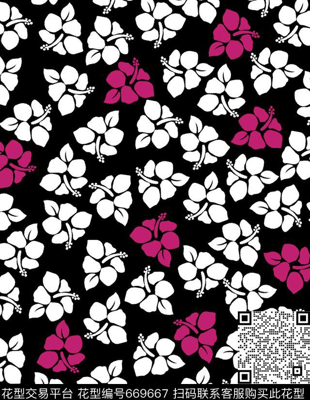 满版小碎花花朵传统印花花型下载（图片编号: 669667） - 瓦栏（Walan）