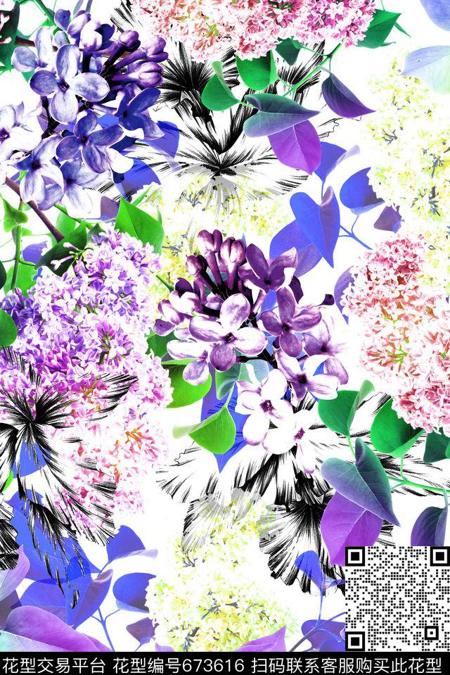 女装花卉泳装数码印花花型下载（图片编号: 673616） - 瓦栏（Walan）