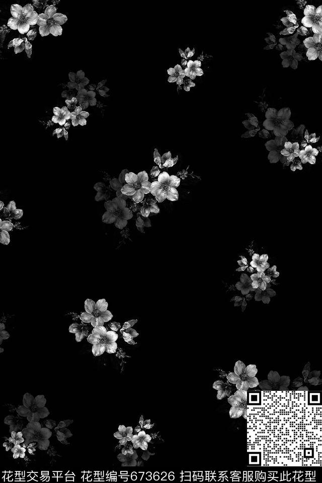 花卉男装女装数码印花花型下载（图片编号: 673626） - 瓦栏（Walan）