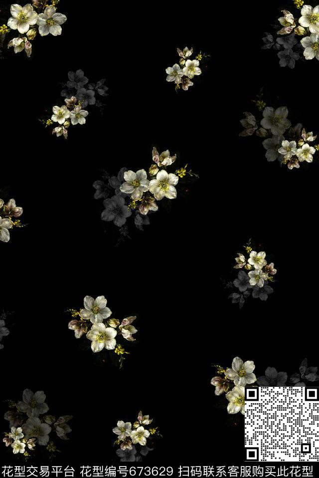 花卉男装女装数码印花花型下载（图片编号: 673629） - 瓦栏（Walan）