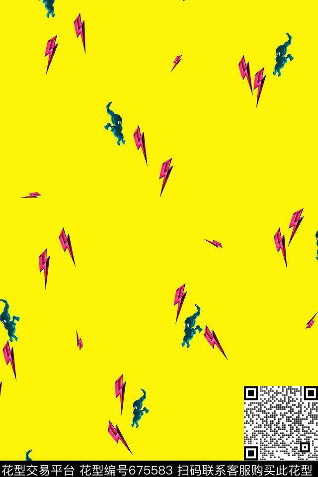 趣味女装春夏数码印花花型下载（图片编号: 675583） - 瓦栏（Walan）