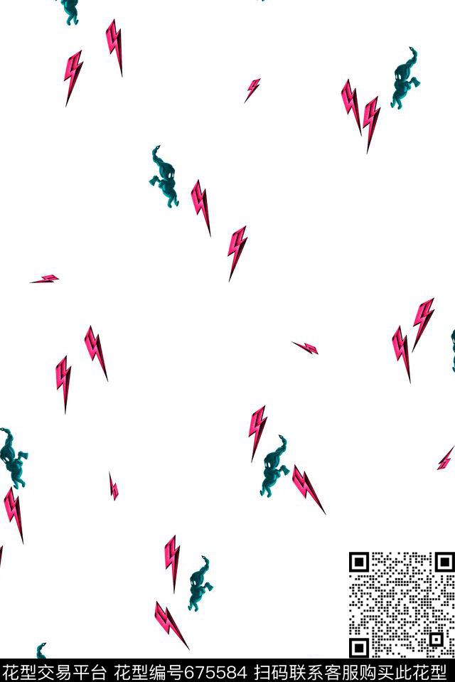 趣味女装春夏数码印花花型下载（图片编号: 675584） - 瓦栏（Walan）