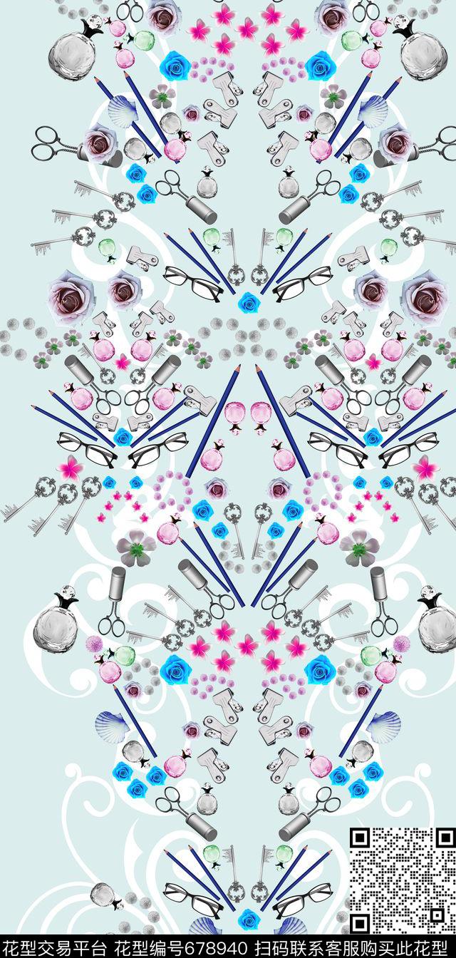 201607281126.tif - 678940 - 趣味 珠宝宝石 抽象 - 数码印花花型 － 女装花型设计 － 瓦栏