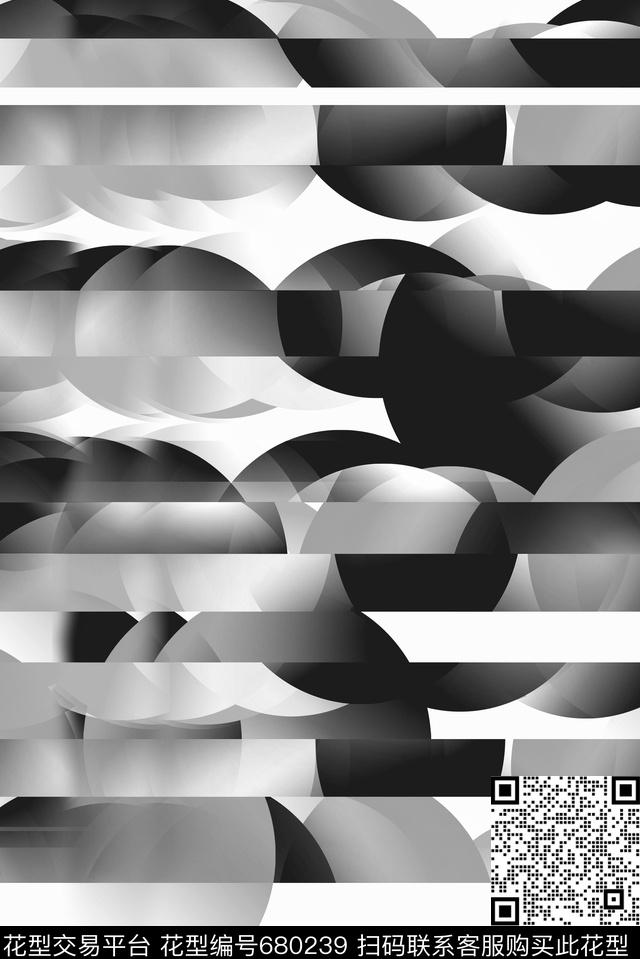 不规则几何渐变、现代数码印花花型下载（图片编号: 680239） - 瓦栏（Walan）