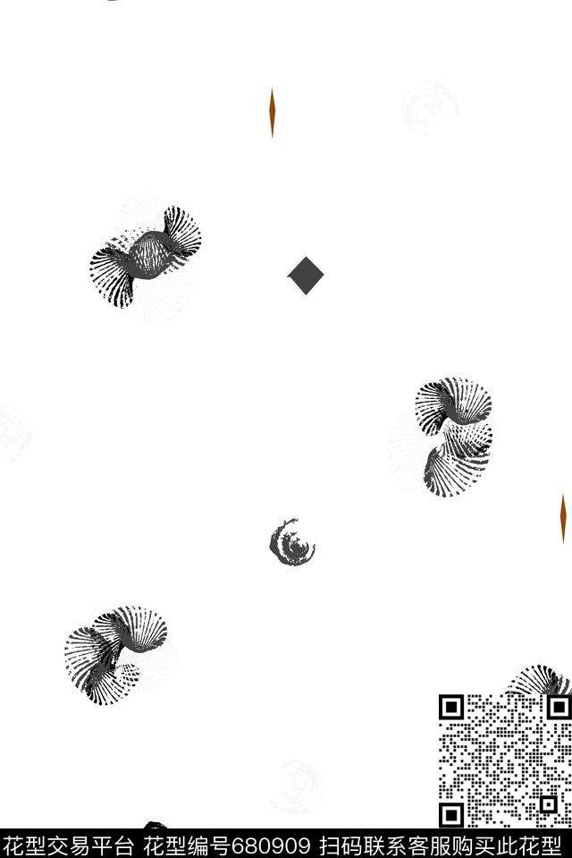 男装商务休闲几何数码印花花型下载（图片编号: 680909） - 瓦栏（Walan）