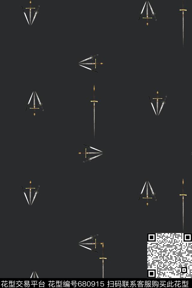 男装剑商务休闲数码印花花型下载（图片编号: 680915） - 瓦栏（Walan）